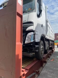 Case Study: Dump Truck OOG Export Logistics with 40FR Flat Rack Container